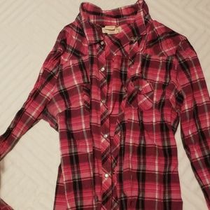 Pink plaid shirt